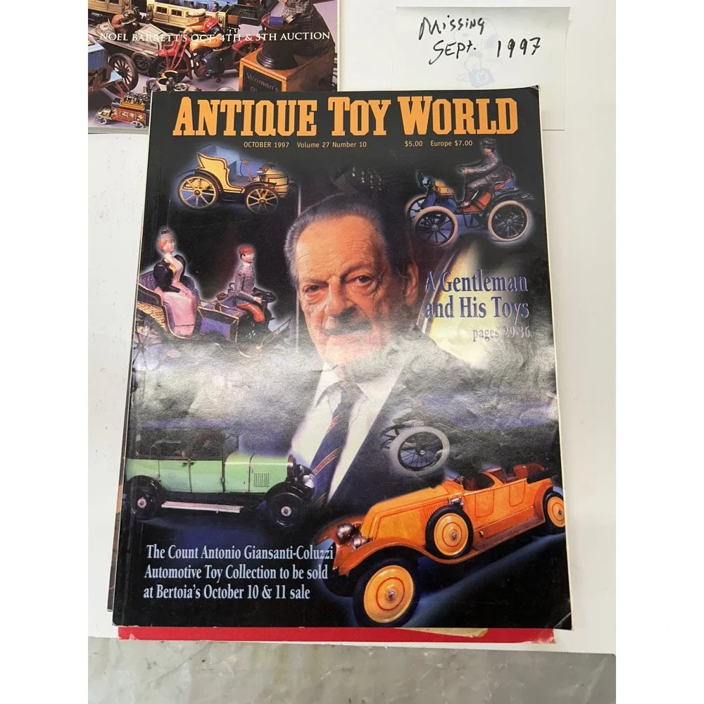 Antique Toy World Magazine Lot Volume 27 1997 11 Issues Toy‎ Reference Collector